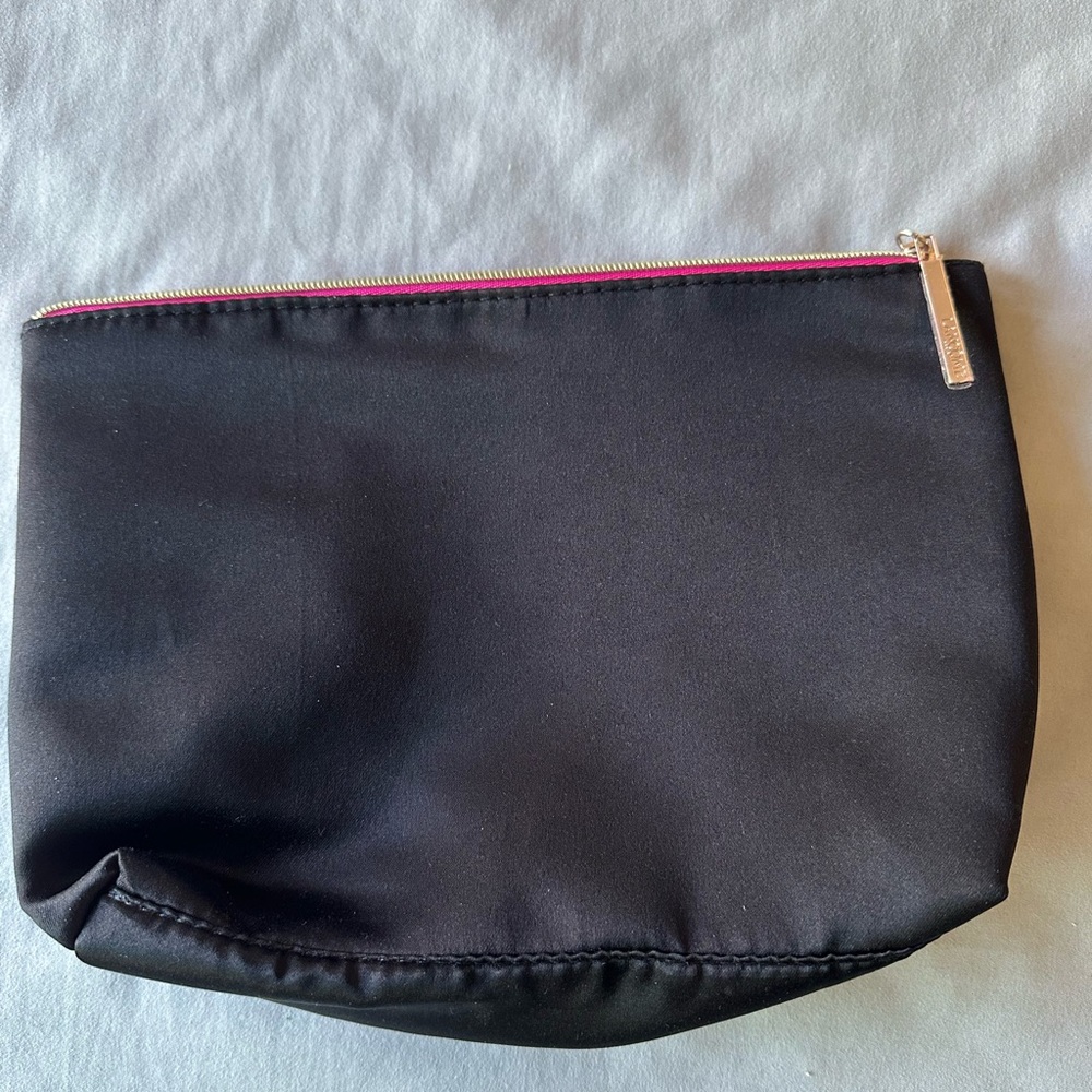 Lancome Black Cosmetic Bag Sleek Design Medium Size